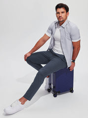 Mike | Slanke broek in de kleur Bruin voor heren in stijl geschikt voor alle seizoenen.