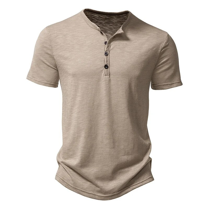 Mila | Casual Poloshirt voor Mannen in de kleur Khaki voor heren in stijl geschikt voor alle seizoenen.