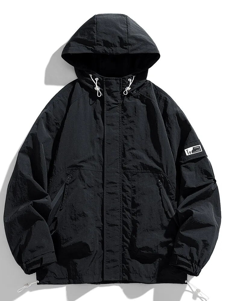 Milan | Stijlvol Heren Herfst Windjack in de kleur Zwart voor heren in stijl ideaal voor de herfst.