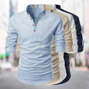 Milo | T-shirt voor heren in de kleur Khaki voor heren in stijl ideaal voor de herfst.