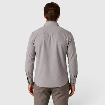 Overshirt slim fit met mandarin collar