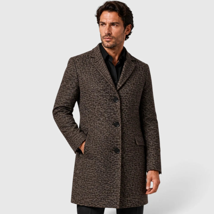 Trenchcoat slim fit met v-hals