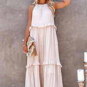 Mouwloze Jurk Maud in de kleur Wit voor dames in stijl ideaal voor de lente.