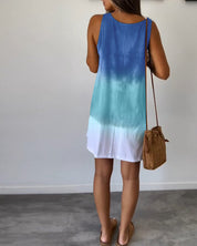 Mouwloze Vrijetijdsjurk in de kleur Grijs voor dames in stijl ideaal voor de zomer.