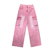 Neriah | Roze gewassen jeans in de kleur Roze voor dames in stijl ideaal voor de zomer.