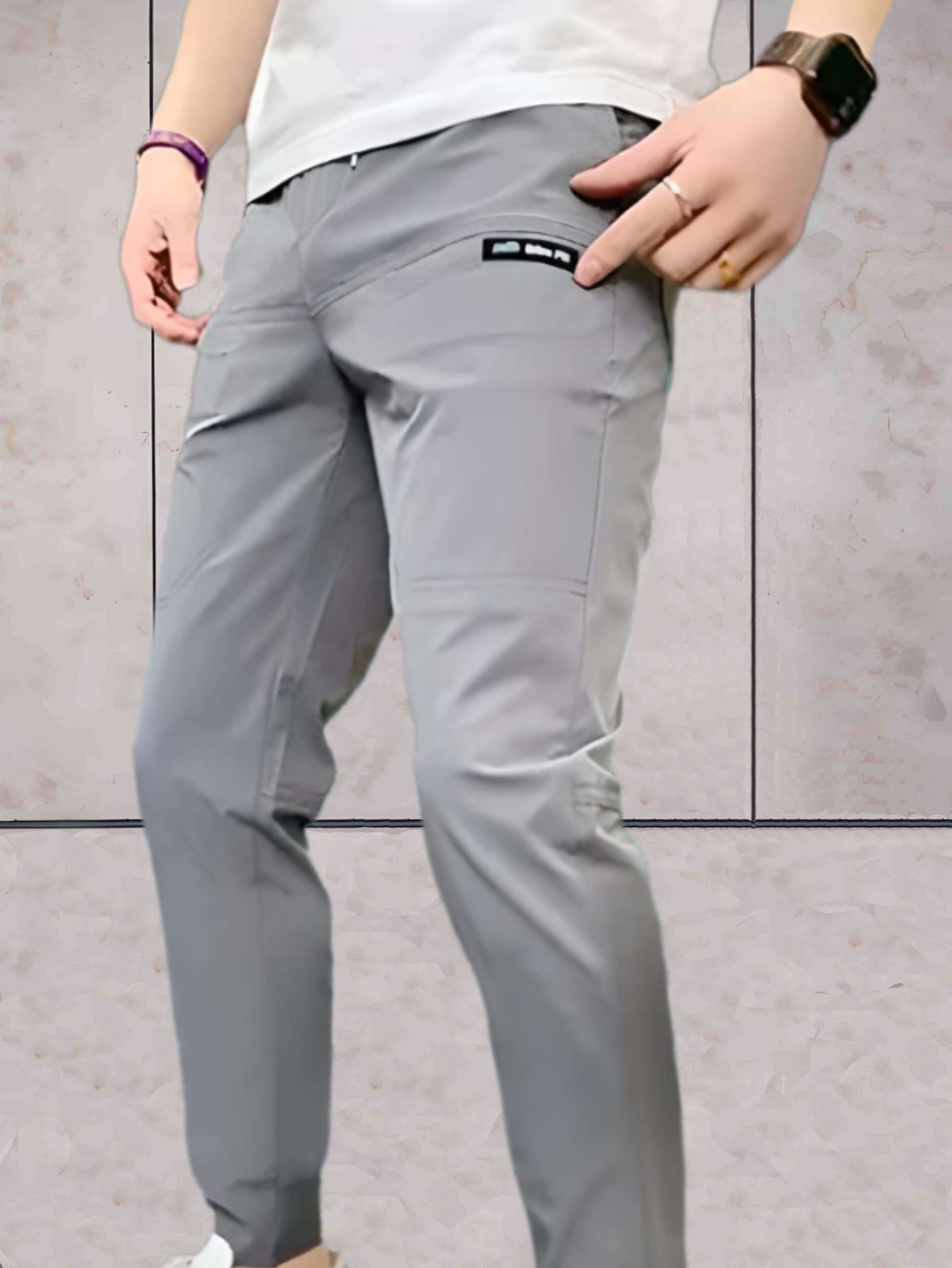 Niels | Comfortabele, sneldrogende heren jogger met elastische taille en zakken in de kleur Grijs voor heren in stijl geschikt voor alle seizoenen.