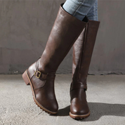 Nina | Dames mid-kalf laarzen met gesp in de kleur 35 voor dames in stijl ideaal voor de herfst.