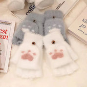 Nina | Schattige & comfortabele minky wanten in de kleur Donkergrijs voor dames in stijl ideaal voor de winter