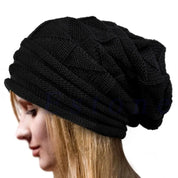 Nina | Warme & comfortabele gebreide beanie in de kleur Zwart voor dames in Lounge stijl ideaal voor de winter