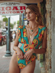 Noa | Kleurrijke & unieke boho bikini in de kleur High-Waist Bonita Bikini voor dames in Beach stijl ideaal voor de zomer.