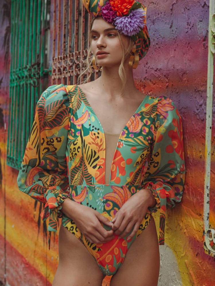 Noa | Kleurrijke & unieke boho bikini in de kleur High-Waist Bonita Bikini voor dames in Beach stijl ideaal voor de zomer.