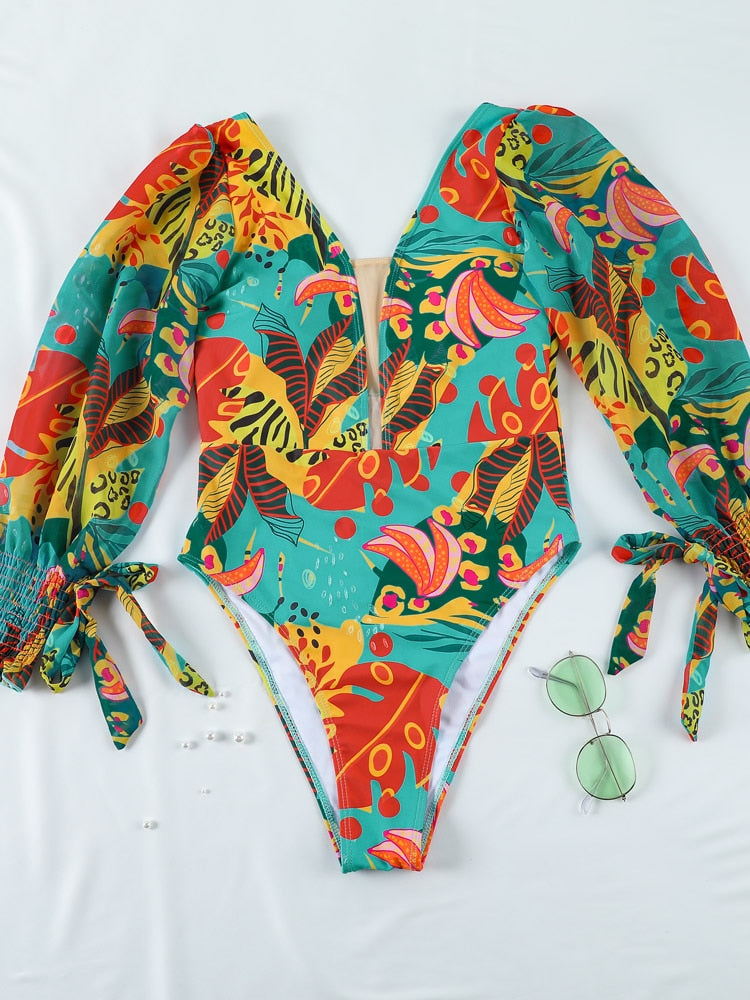 Noa | Kleurrijke & unieke boho bikini in de kleur High-Waist Bonita Bikini voor dames in Beach stijl ideaal voor de zomer.