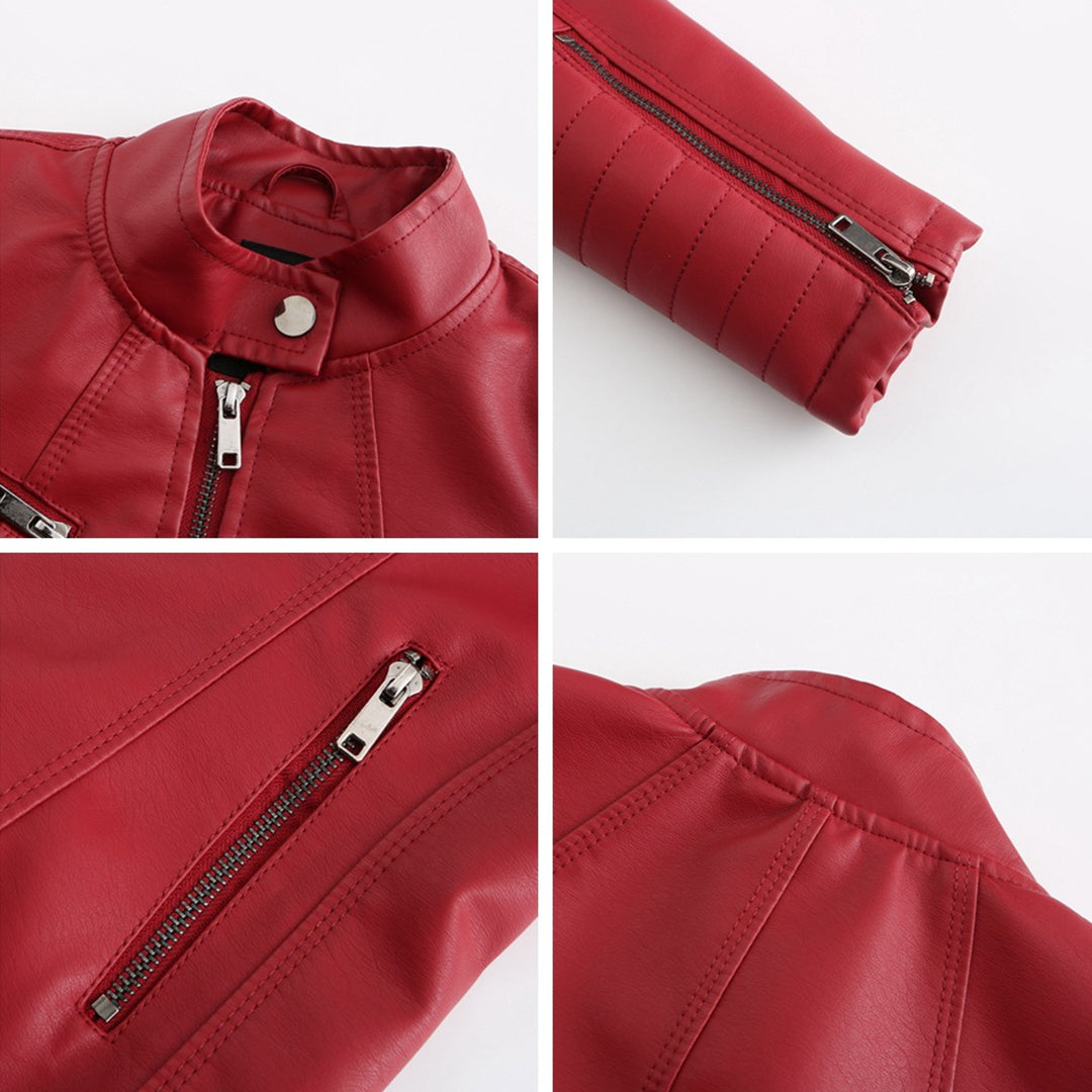 Noa | Stijlvolle leren jas in de kleur Zwart voor dames in stijl ideaal voor de herfst.