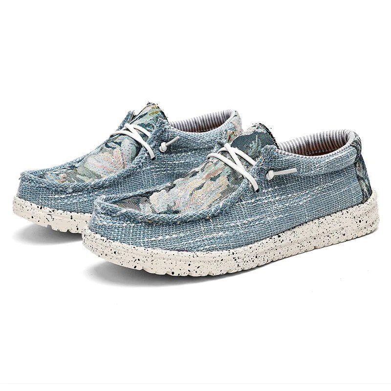 Nolan | Ultralichte Canvas Loafers | Ultralichte canvas instappers in de kleur Blauw voor heren in stijl ideaal voor de zomer.