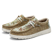 Nolan | Ultralichte Canvas Loafers | Ultralichte canvas instappers in de kleur Khaki voor heren in stijl ideaal voor de zomer.