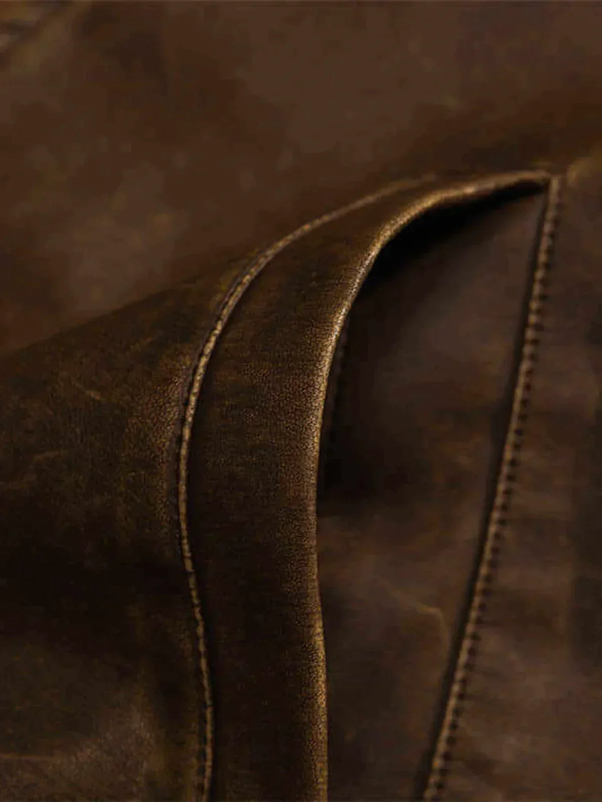 Olivia | Diep Gewassen Leren Jas in de kleur Koffie voor dames in stijl ideaal voor de herfst.