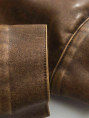 Olivia | Diep Gewassen Leren Jas in de kleur Koffie voor dames in stijl ideaal voor de herfst.