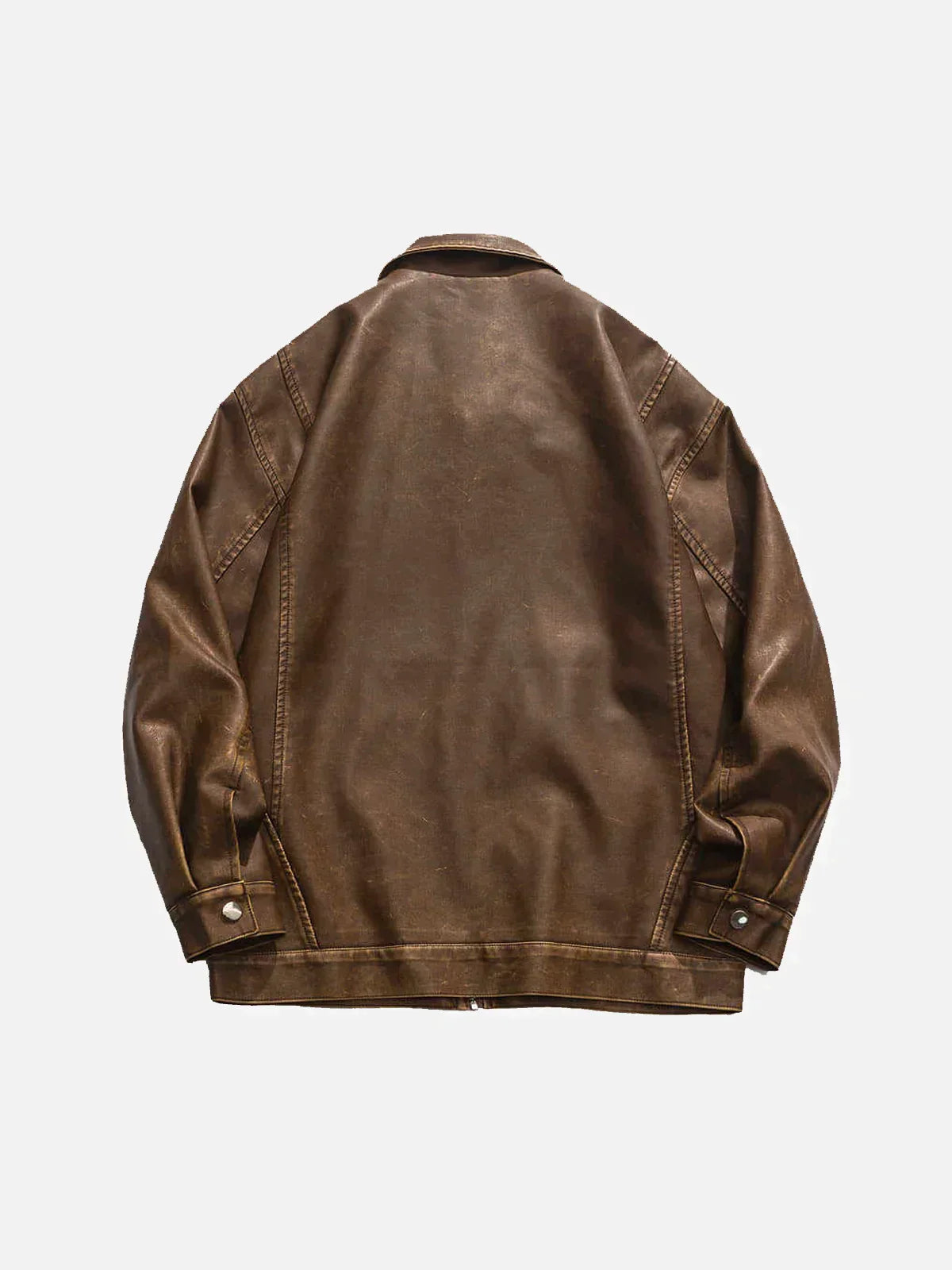 Olivia | Diep Gewassen Leren Jas in de kleur Koffie voor dames in stijl ideaal voor de herfst.