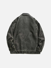 Olivia | Diep Gewassen Leren Jas in de kleur Koffie voor dames in stijl ideaal voor de herfst.