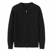 Olivier | Zacht katoenen gilet in de kleur Zwart voor heren in stijl geschikt voor alle seizoenen.