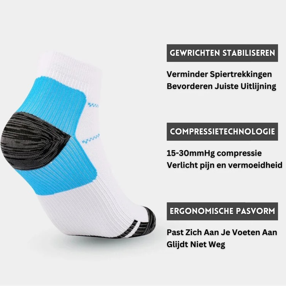 Orthopedische comfortabele compressiesokken in de kleur Zwart/Blauw voor dames in stijl geschikt voor alle seizoenen.