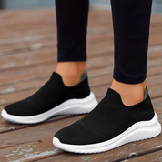 Orthopedische Comfortabele loafers in de kleur Zwart/Wit voor dames in Smart-casual stijl geschikt voor alle seizoenen.