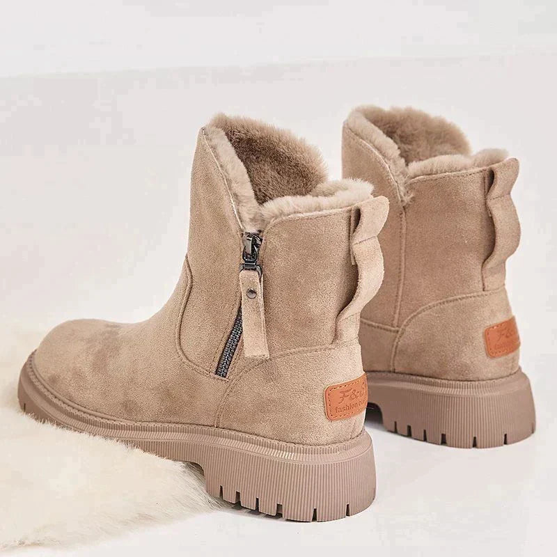 Orthopedische dames stabiele snowboots in de kleur Beige voor dames in stijl ideaal voor de herfst.