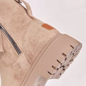Orthopedische dames stabiele snowboots in de kleur Beige voor dames in stijl ideaal voor de herfst.