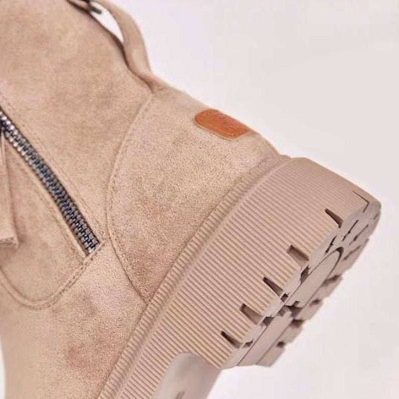 Orthopedische dames stabiele snowboots in de kleur Beige voor dames in stijl ideaal voor de herfst.