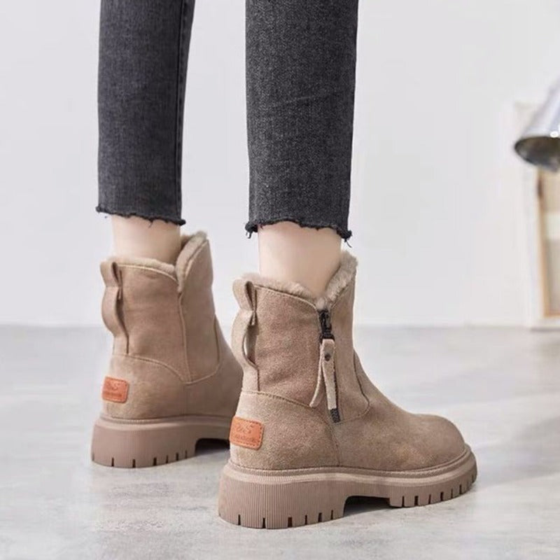 Orthopedische dames stabiele snowboots in de kleur Beige voor dames in stijl ideaal voor de herfst.