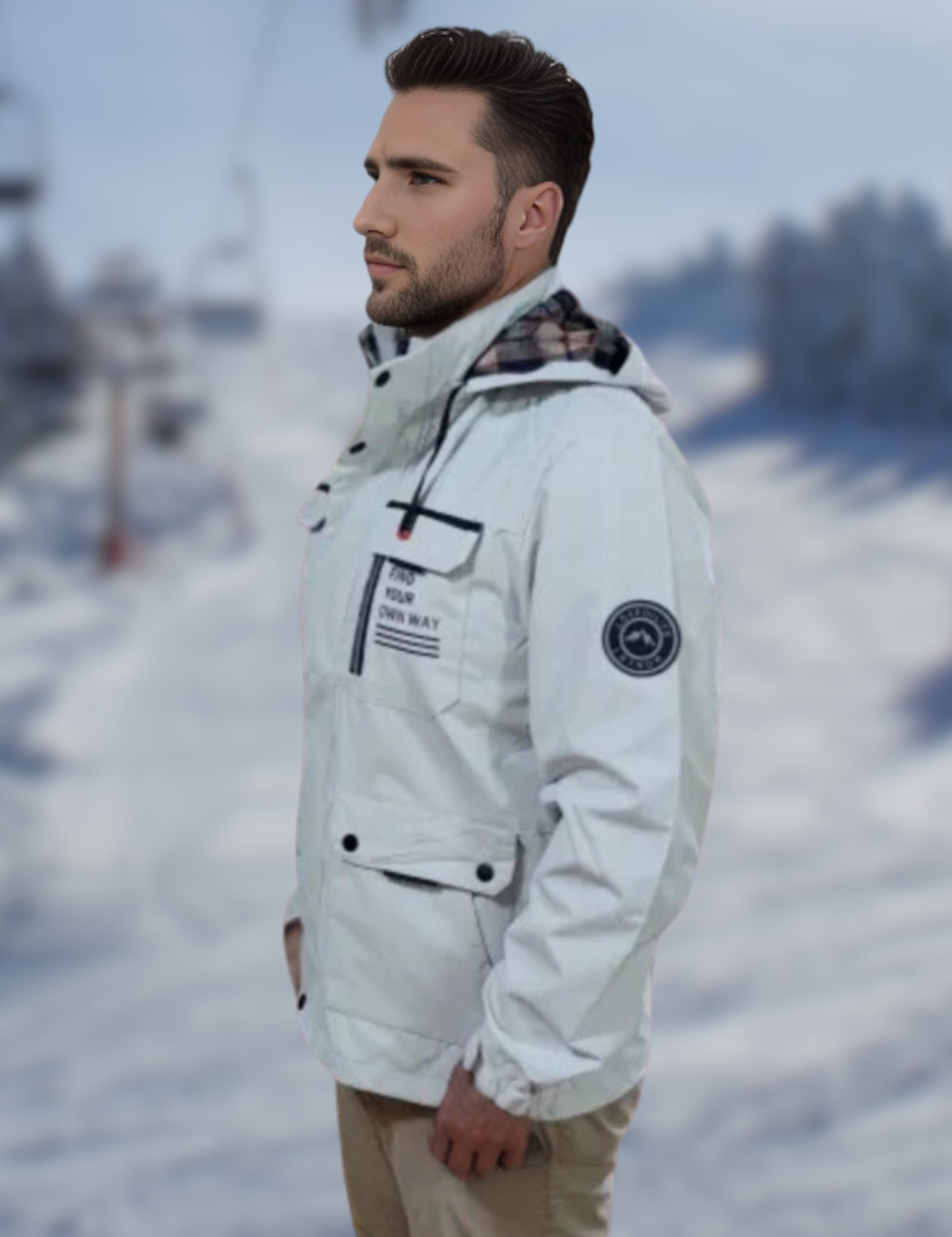P.M Legend | Waterdichte Jas voor Heren in de kleur Wit voor heren in Outdoor stijl ideaal voor de winter