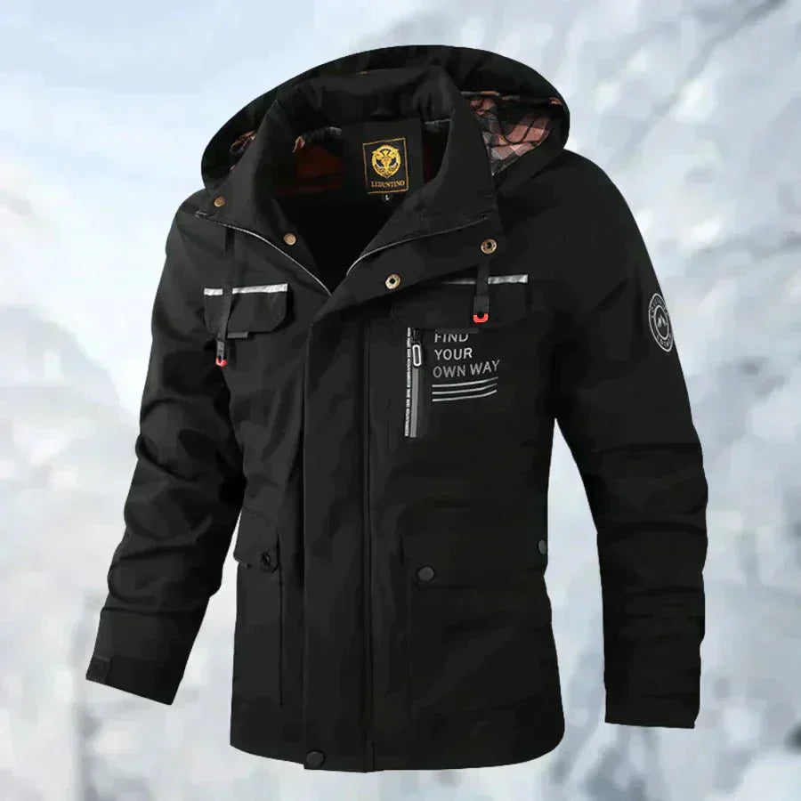P.M Legend | Waterdichte Jas voor Heren in de kleur Zwart voor heren in Outdoor stijl ideaal voor de winter