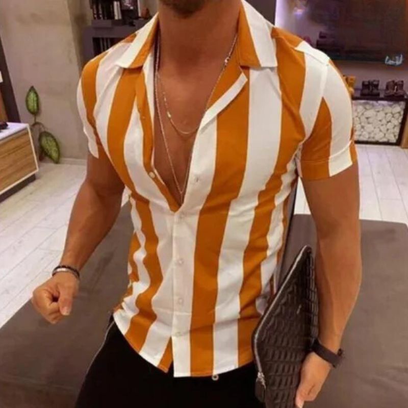 Party overhemd in de kleur Zwart voor heren in stijl ideaal voor de zomer.