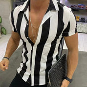 Party overhemd in de kleur Zwart voor heren in stijl ideaal voor de zomer.