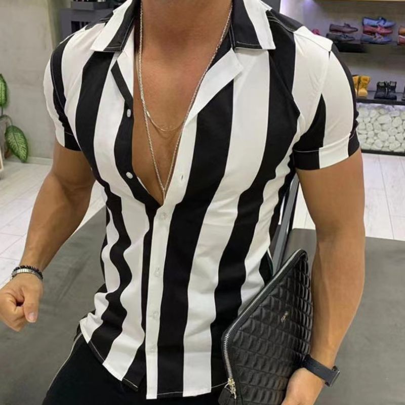 Party overhemd in de kleur Zwart voor heren in stijl ideaal voor de zomer.