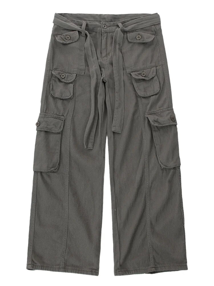 Peter | Retro cargo broek in de kleur Grijs voor heren in Outdoor stijl ideaal voor de herfst.