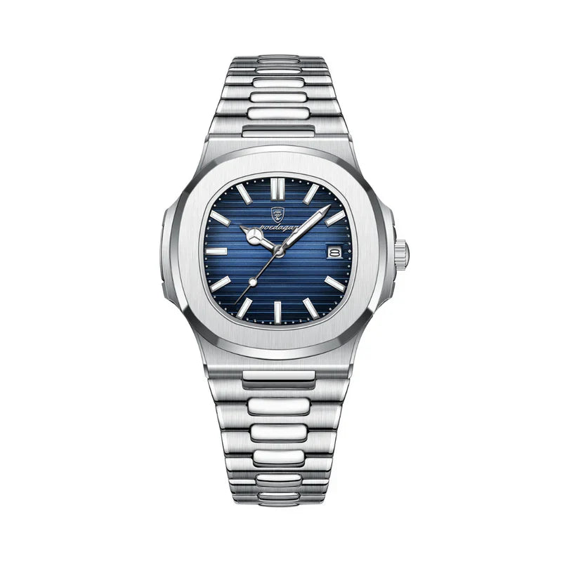 Philippe | Waterdichte klassieke horloge voor mannen in de kleur Blauw voor heren in Outdoor stijl geschikt voor alle seizoenen.
