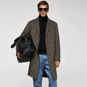 Piet | Stijlvol klassieke mantel in de kleur Grijs voor heren in Heritage stijl geschikt voor alle seizoenen.