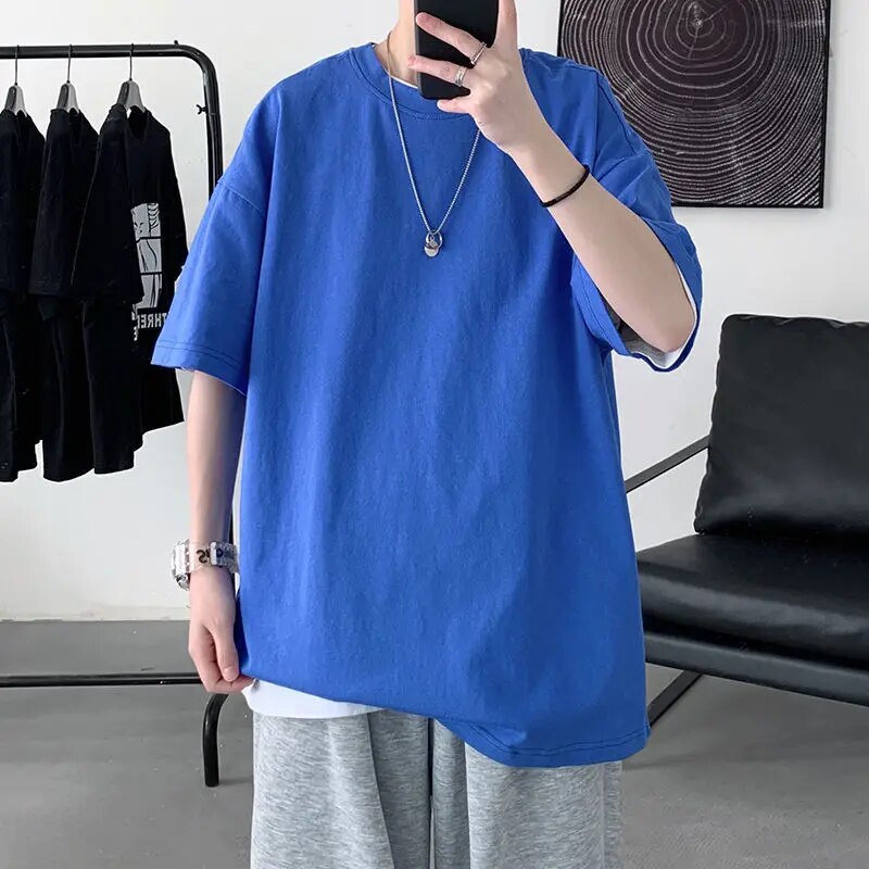 Pieter | Casual chique kortemouwen shirt in de kleur Blauw voor heren in stijl ideaal voor de zomer.