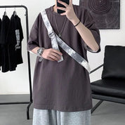 Pieter | Casual chique kortemouwen shirt in de kleur Donkergrijs voor heren in stijl ideaal voor de zomer.