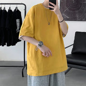 Pieter | Casual chique kortemouwen shirt in de kleur Geel voor heren in stijl ideaal voor de zomer.