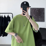 Pieter | Casual chique kortemouwen shirt in de kleur Legergroen voor heren in stijl ideaal voor de zomer.