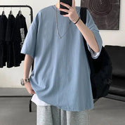 Pieter | Casual chique kortemouwen shirt in de kleur Lichtblauw voor heren in stijl ideaal voor de zomer.