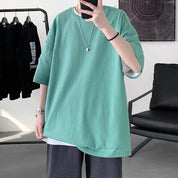 Pieter | Casual chique kortemouwen shirt in de kleur Turquoise voor heren in stijl ideaal voor de zomer.