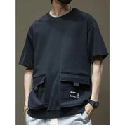 Pieter | Vrijetijdsshirt met zakken voor heren in de kleur Zwart voor heren in stijl ideaal voor de zomer.