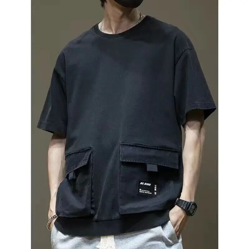 Pieter | Vrijetijdsshirt met zakken voor heren in de kleur Zwart voor heren in stijl ideaal voor de zomer.