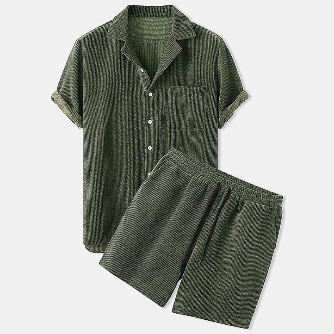 Polo | Luxe katoenen zomerset voor heren in de kleur Groen voor heren in Smart-casual stijl ideaal voor de zomer.
