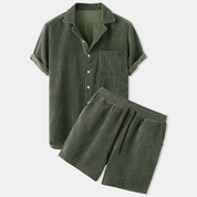 Polo | Luxe katoenen zomerset voor heren in de kleur Groen voor heren in Smart-casual stijl ideaal voor de zomer.