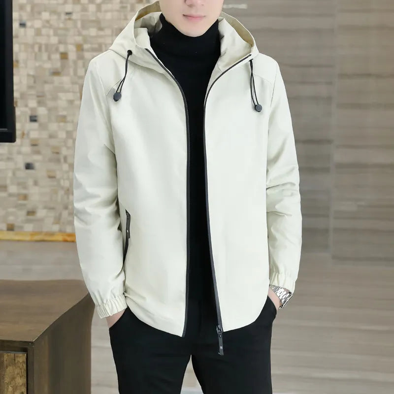 Quinten | Trendy hoodie jack voor heren in de kleur Zwart voor heren in Lounge stijl ideaal voor de herfst.