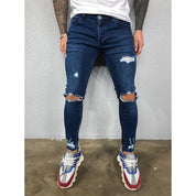 Rik | Gescheurde skinny jeans in herenmodel in de kleur Blauw voor heren in stijl ideaal voor de herfst.